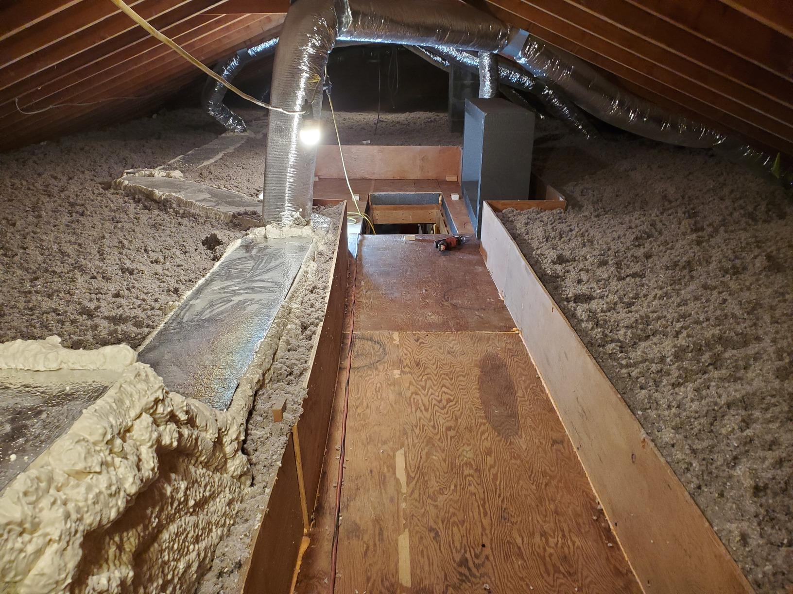 Attic Insulation Lowering Energy Costs in Bolton, CT Finished