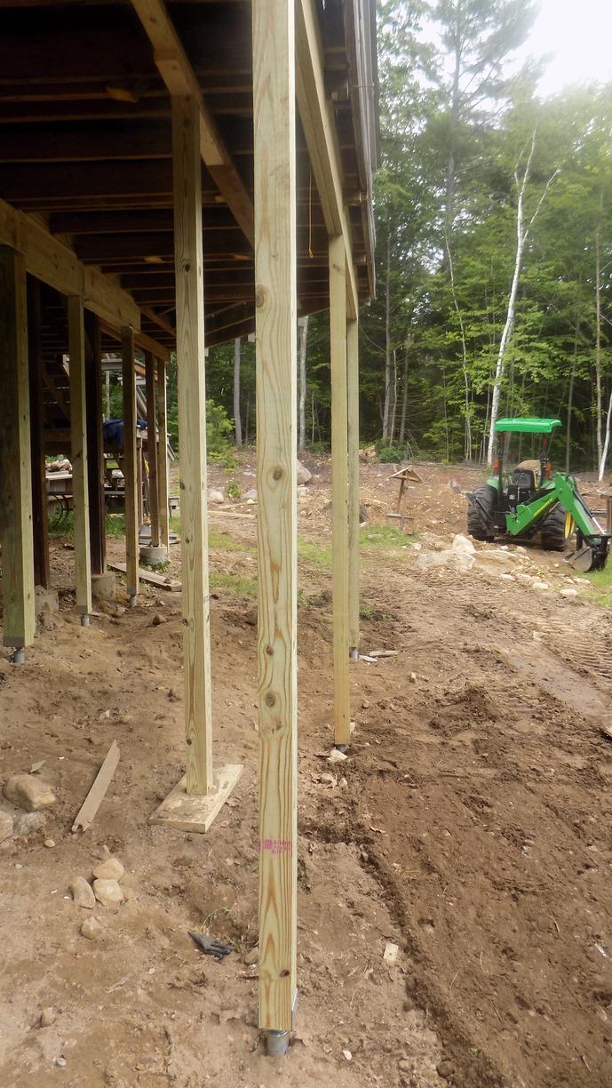 Foundation Repair Replacing Deck Post Piers, Dunbarton, NH EZ Posts