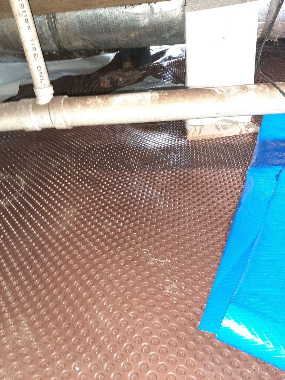 Moisture Filled Crawl Space Encapsulated in Scottsville, KY Drainage
