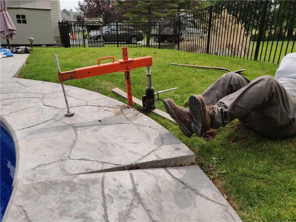 Concrete Lifting and Leveling Sinking Pool Deck Level with PolyLevel
