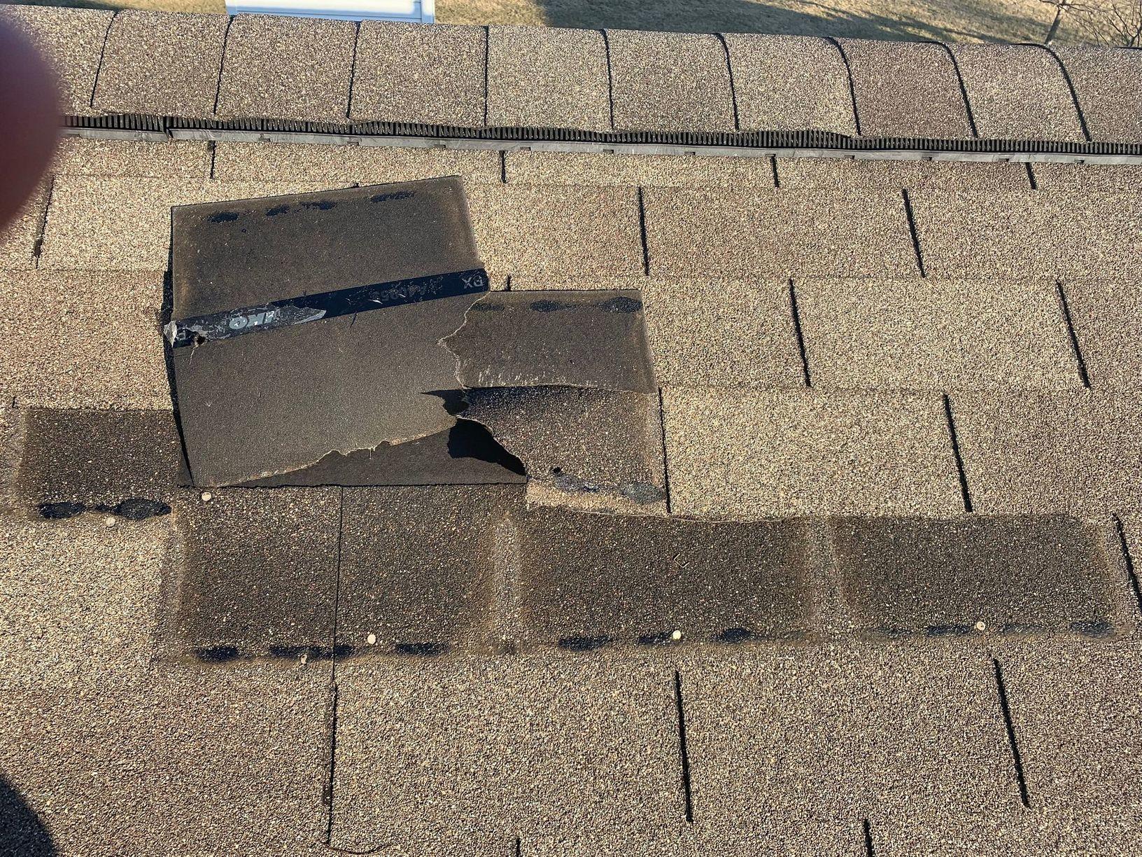 Roof Repair Wind Damage in Whitestown,IN Results in Full Roof