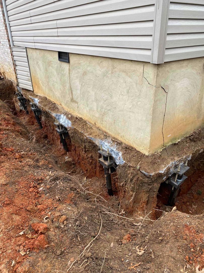 Foundation Repair - Stabilizing a Home in Johnson City, TN - Multiple ...