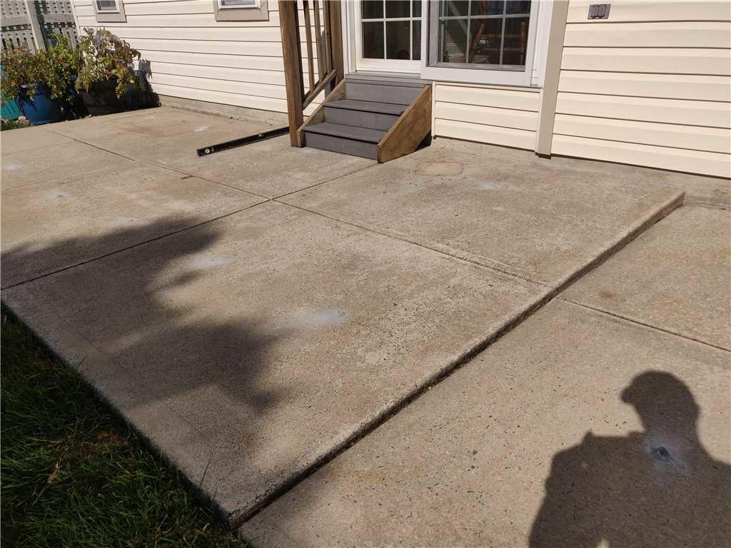 Concrete Lifting and Leveling Backyard Patio in Phillipsburg, NJ Before