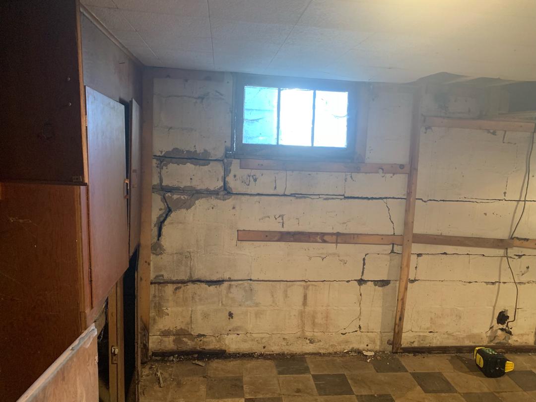 Crumbling and Cracked Basement Walls Stabilized in Duluth, MN DIY
