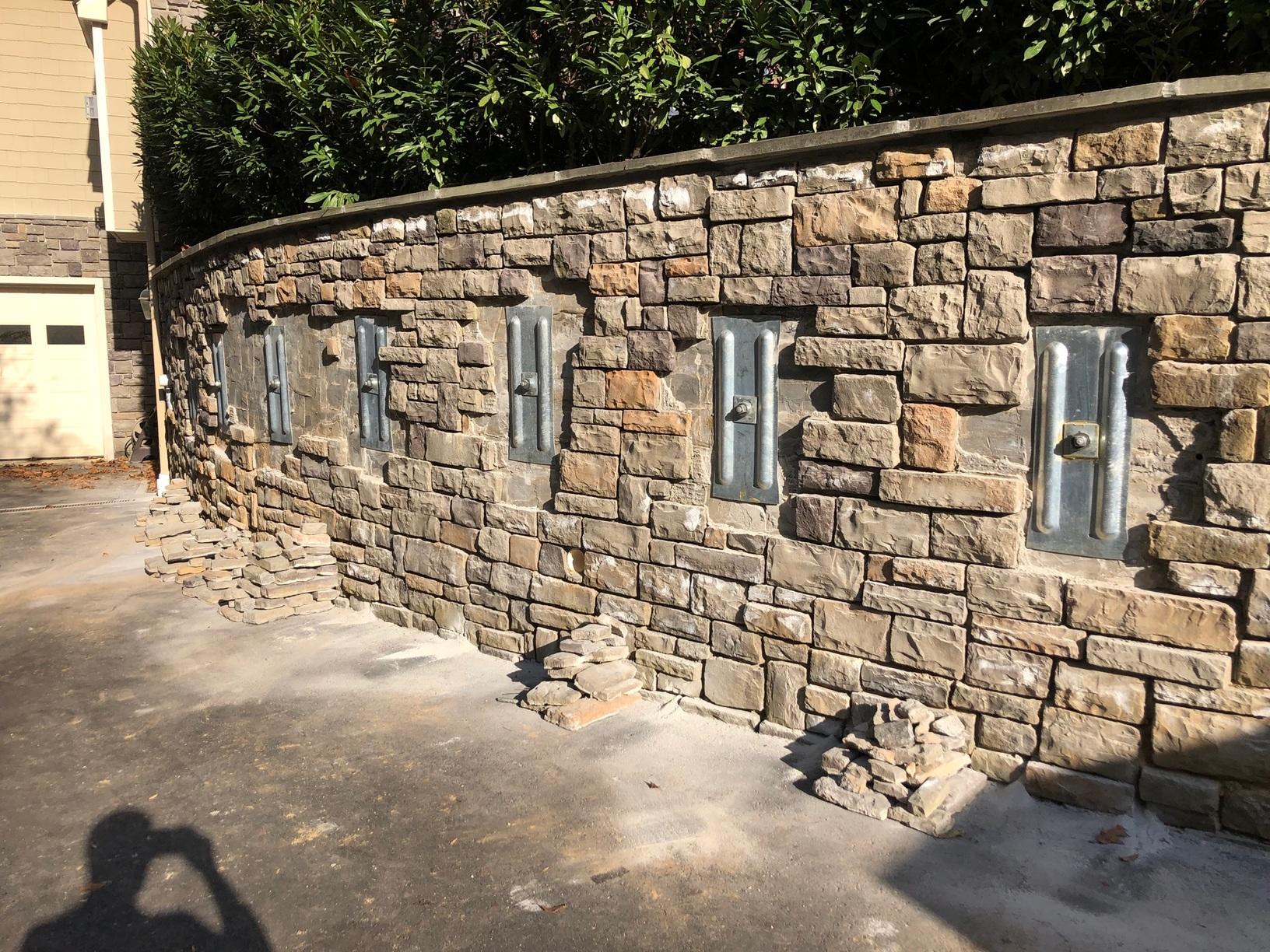 Foundation Settlement Project in Potomac, MD Finished Wall Anchors