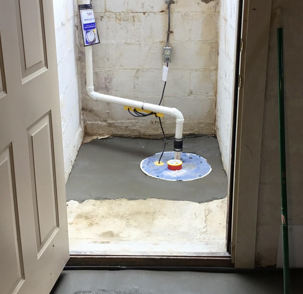 Water coming into the basement when it rains, in Florence, KY. - SuperSump Premier Sump Pump System. - How To Tell Where Water Is Coming Into Basement
