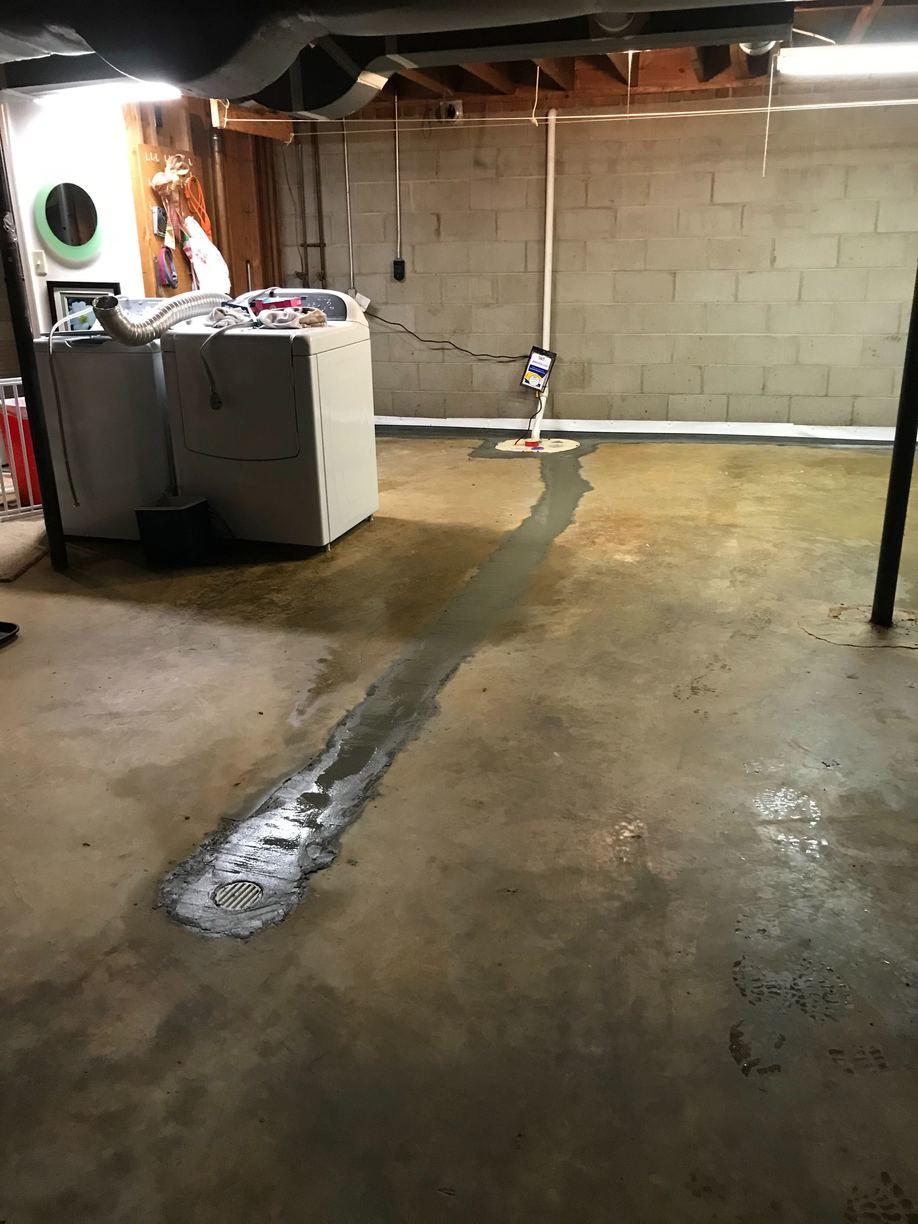 Protecting WinstonSalem, NC Basement from Flooding Interior Drain