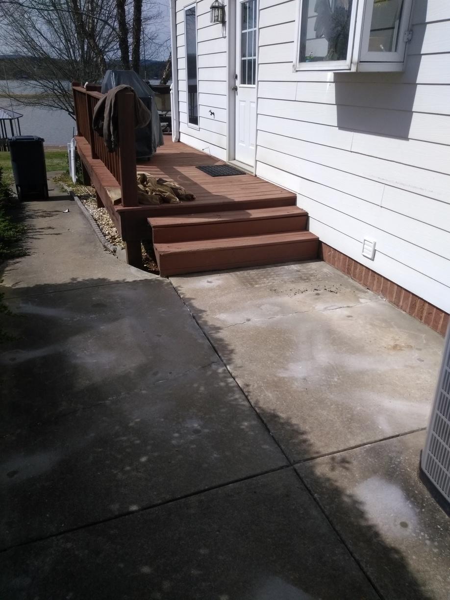 Concrete Leveling Raising a Patio Slab in Birchwood, TN Work in