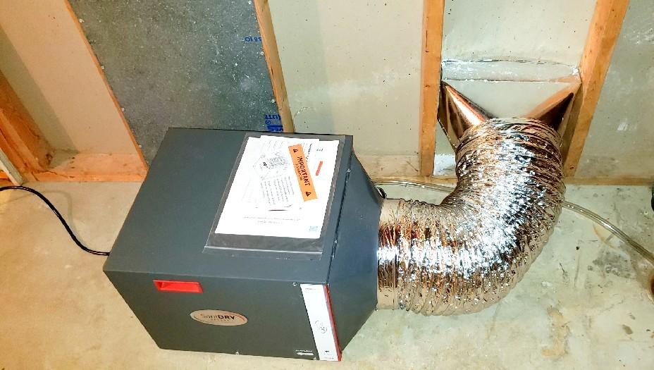 Crawl Space Encapsulation in Fishers, IN SaniDry Sedona Dehumidifier