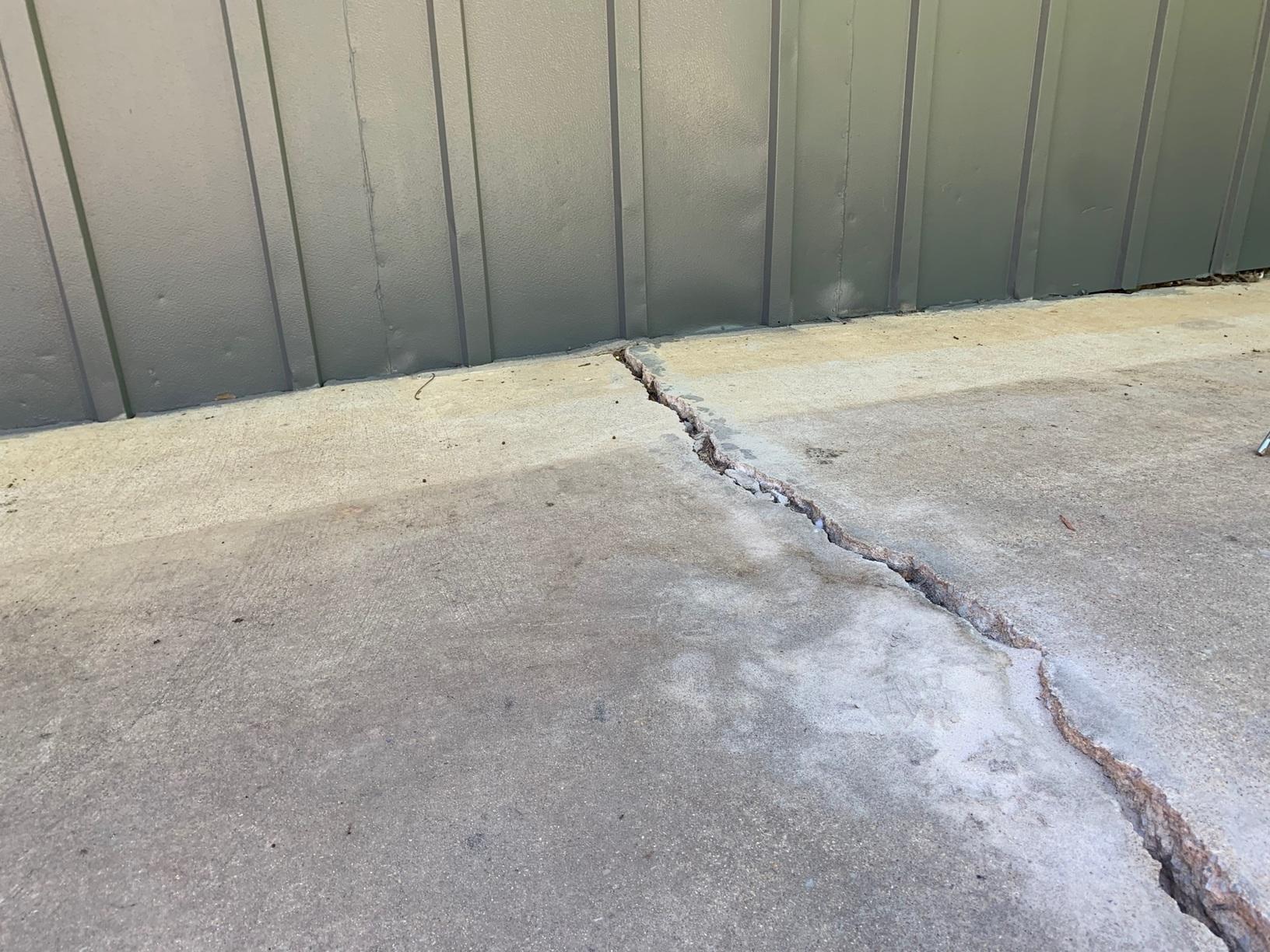 Concrete Leveling Harrisonburg, VA Patio Crack Repair Before