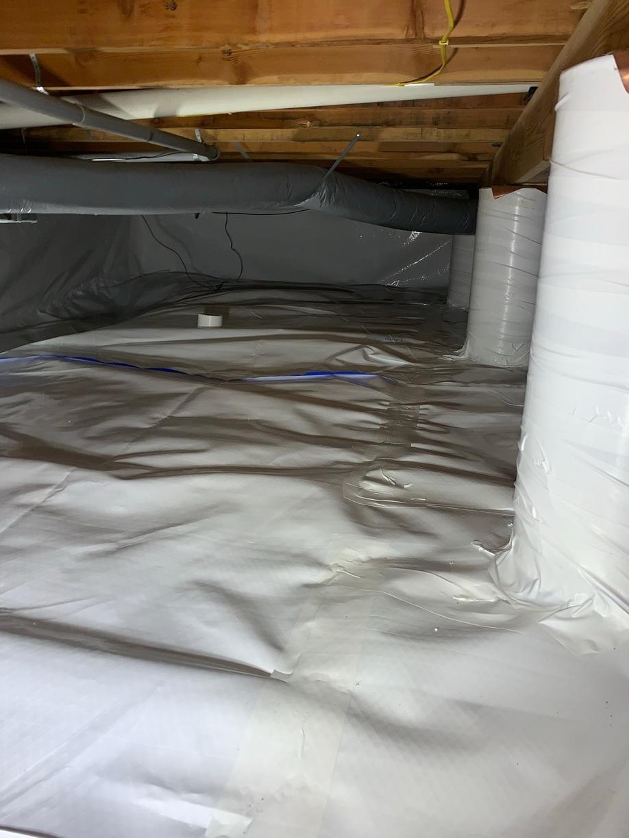Crawl Space Repair Installing CleanSpace in Champaign, IL Crawl Space