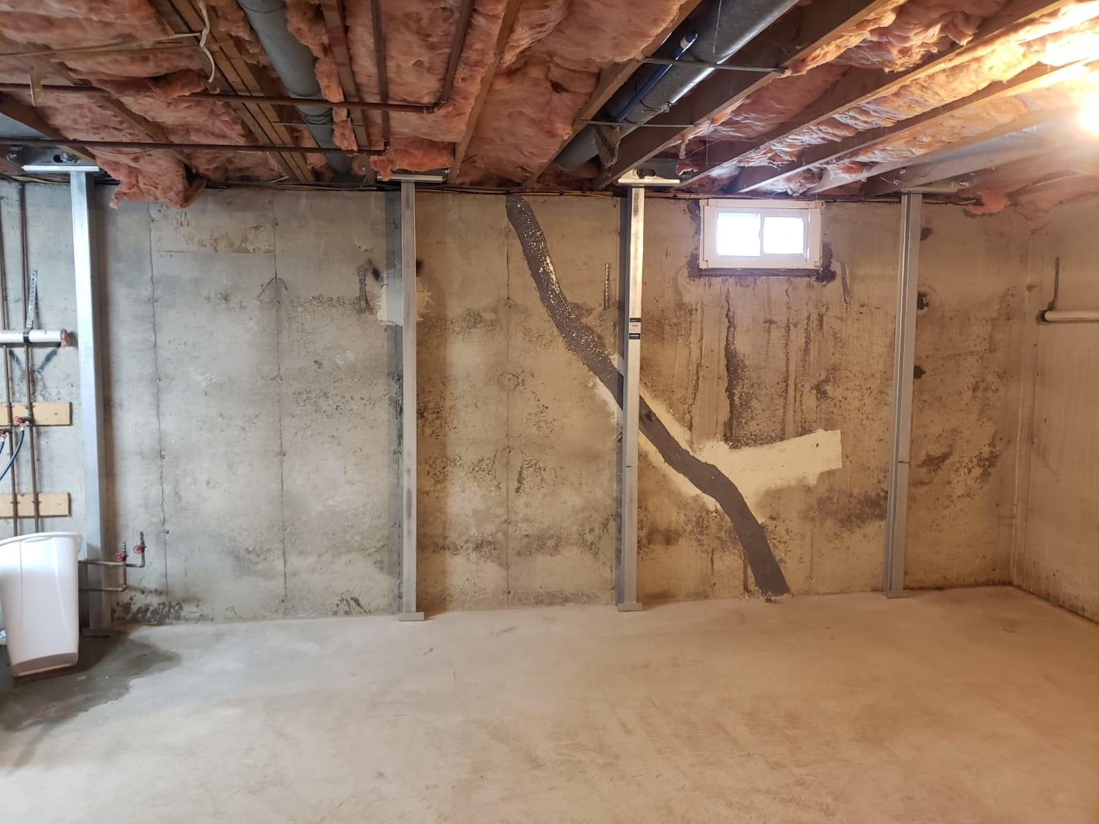 Cracked, Bowing Walls, Nashua, NH PowerBrace Wall