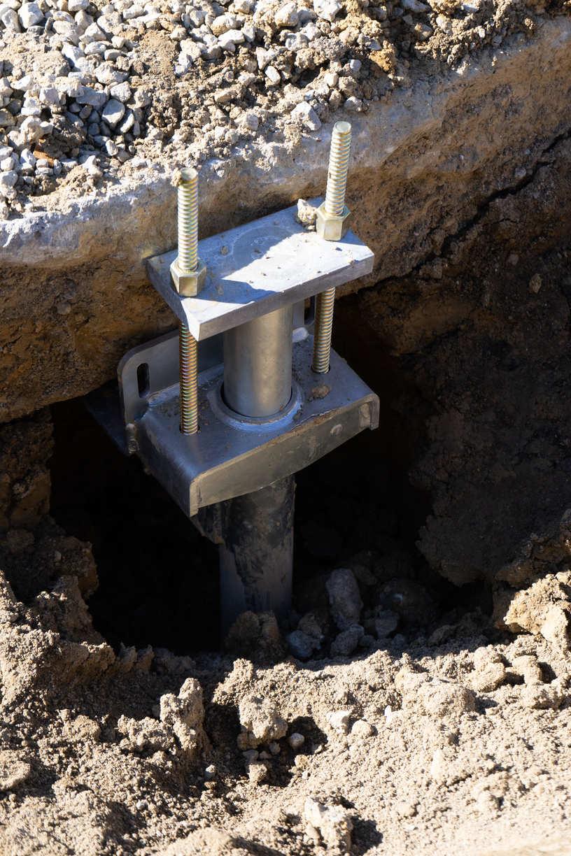 Foundation Repair Pier Installation in Logan, OH Finished Piers