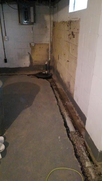 Homespec Basementfix Basement Waterproofing Photo Album Wayne Mi Interior Drainage System Installation