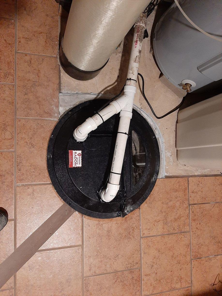 radon mitigation in sump pit