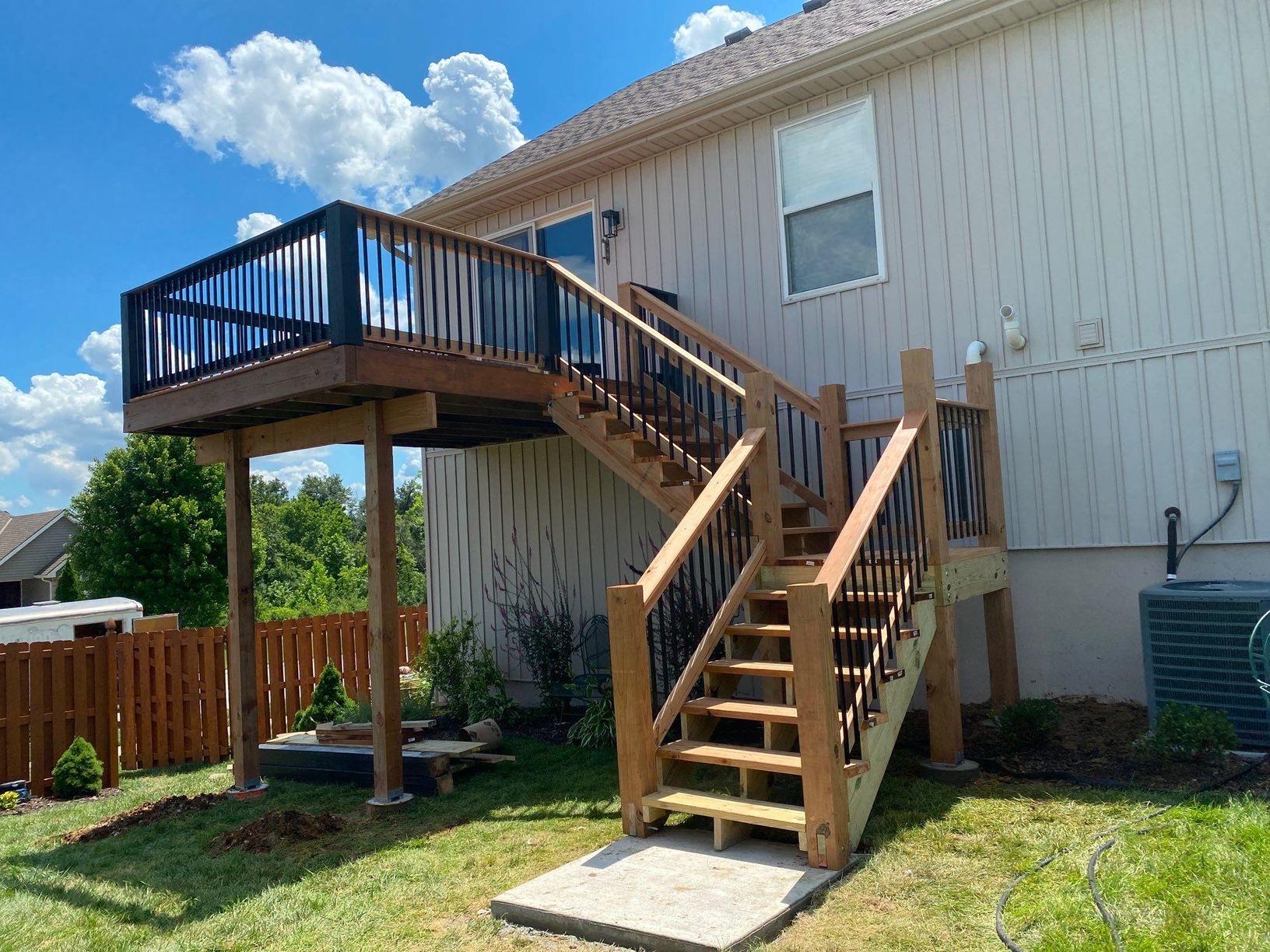 Deck Stairs Installed And Posts And Piers Replaced In Independence MO