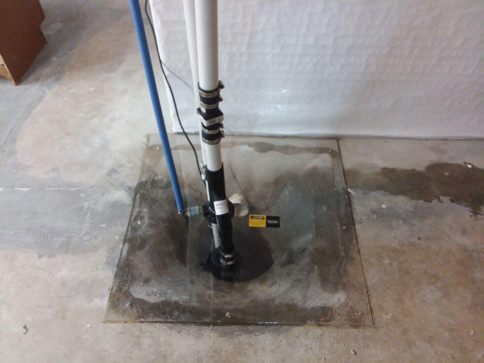 radon mitigation in sump pit