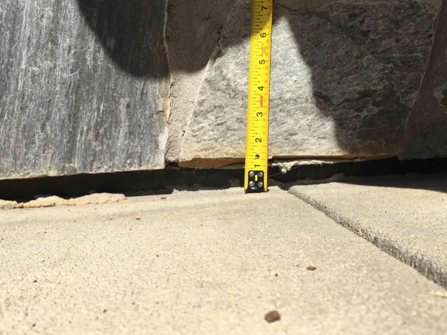 Concrete Leveling Raising Concrete Porch in Pilot Mountain, NC Gap Between Slab and Wall