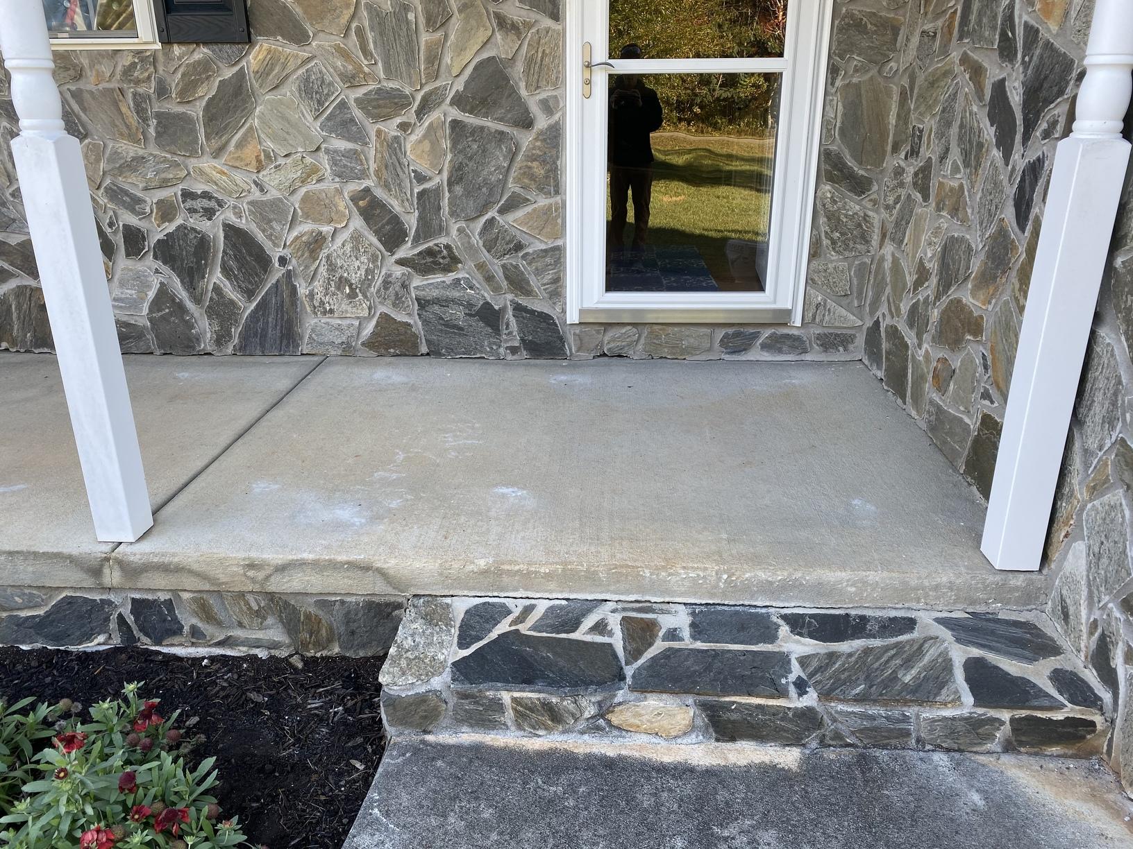 Concrete Leveling Raising Concrete Porch in Pilot Mountain, NC