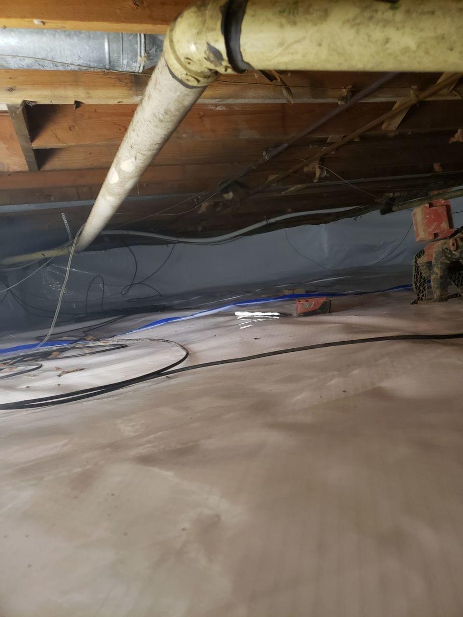 Basement Waterproofing Dry Crawl Space in Champaign, IL CleanSpace