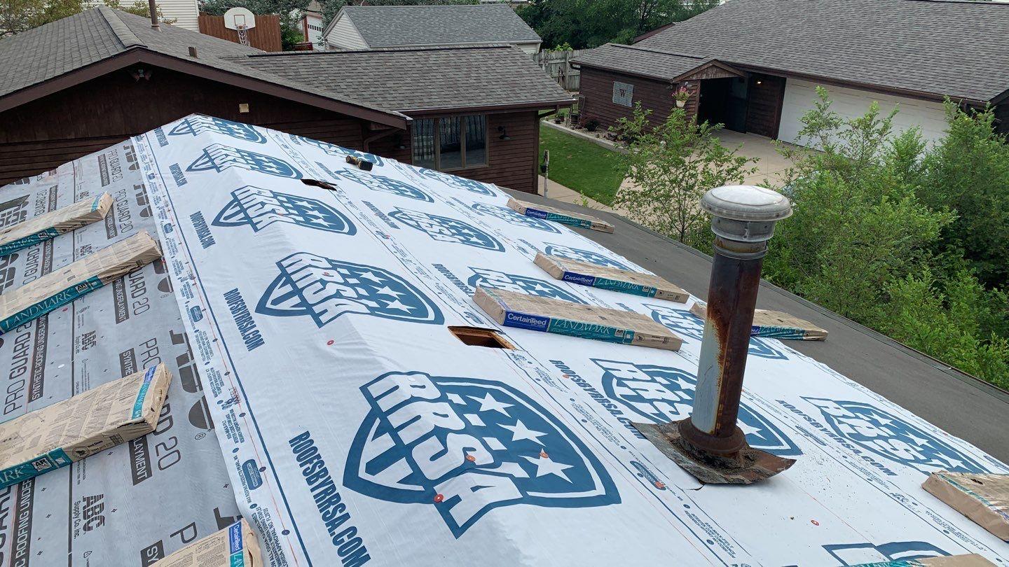 Roof Replacement Old roof in bad shape. Ice/Water Shield