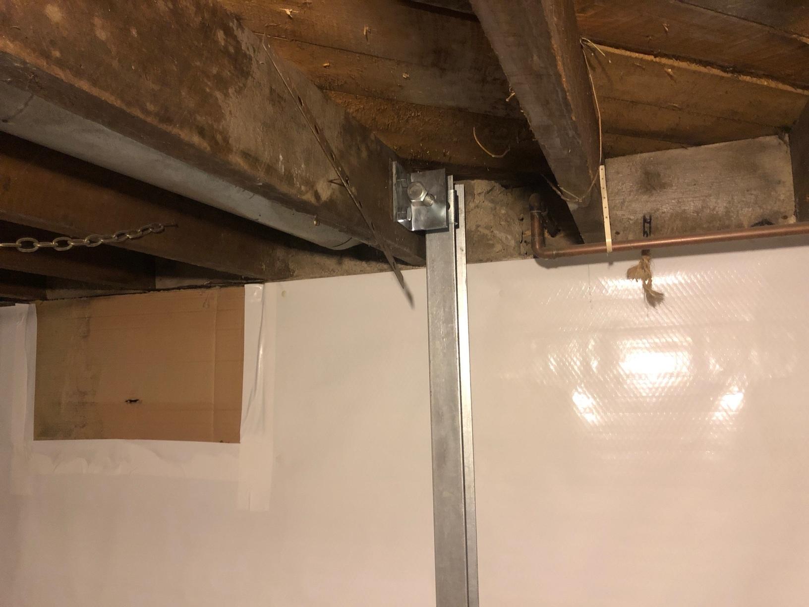 Support Systems for Wet Basement in McGregor, MN PowerBrace™ Wall