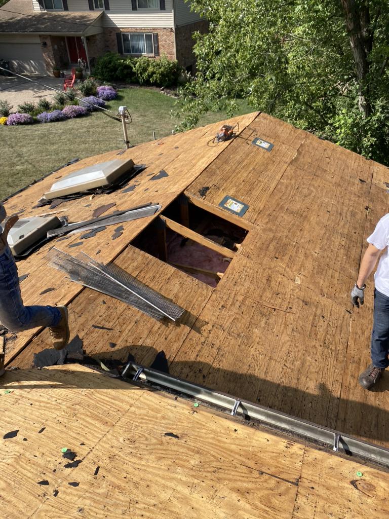 Fairfield Home Elevated with New Klaus Roof Team Preparing to Replace