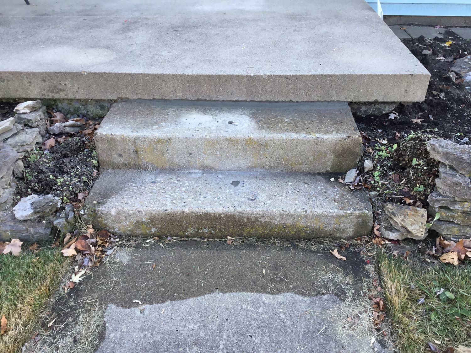 Concrete Lifting and Leveling Stairs Leveled in Hamilton, Ohio