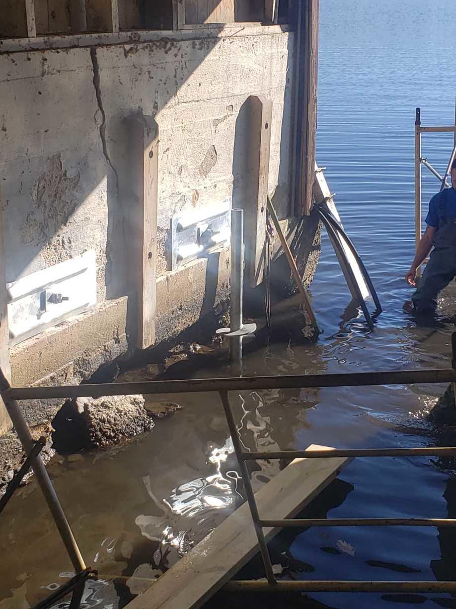 Foundation Repair Cracked and Leaning Concrete Wall, Windham, NH