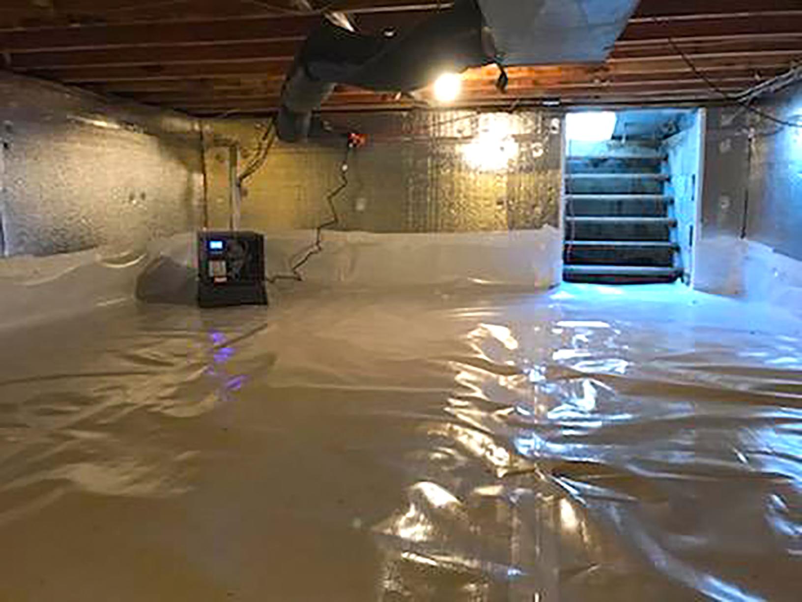 Crawl Space Encapsulation Transforming a Wet, Filthy Crawl Space to a
