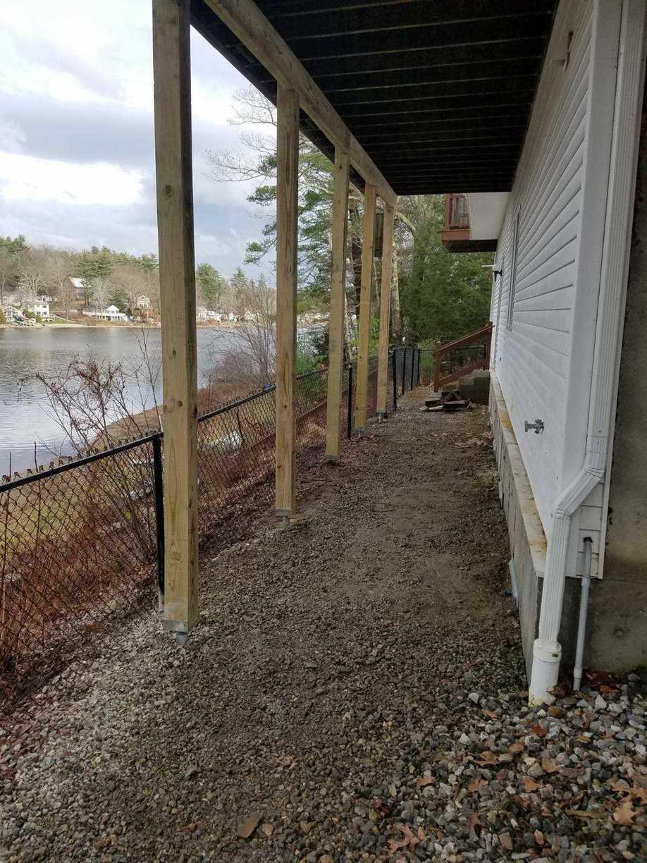Foundation Repair Settling Foundation Near Pond, Sandown, NH Deck