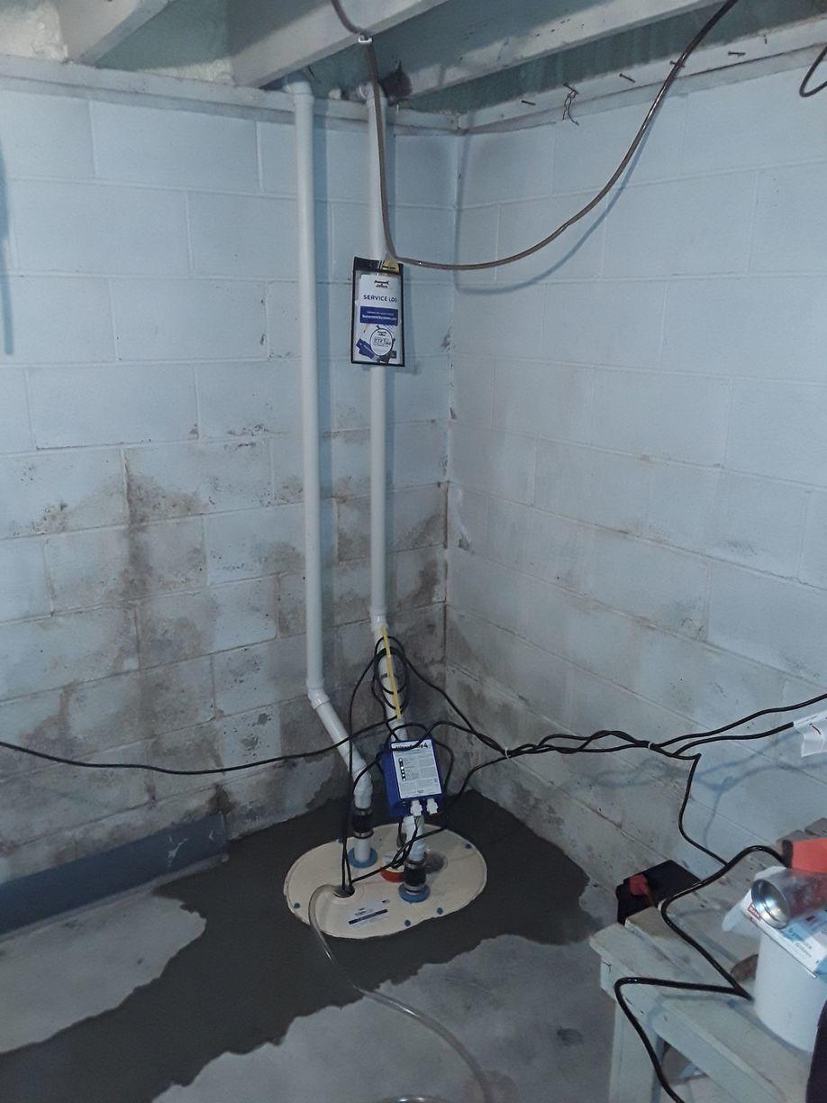 Basement Waterproofing Leaking Basement Solution Installed in Oakwood