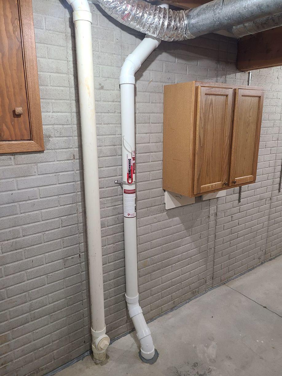 National Radon Defense Midwest Radon Mitigation System Radon Mitigation Extraction Point in