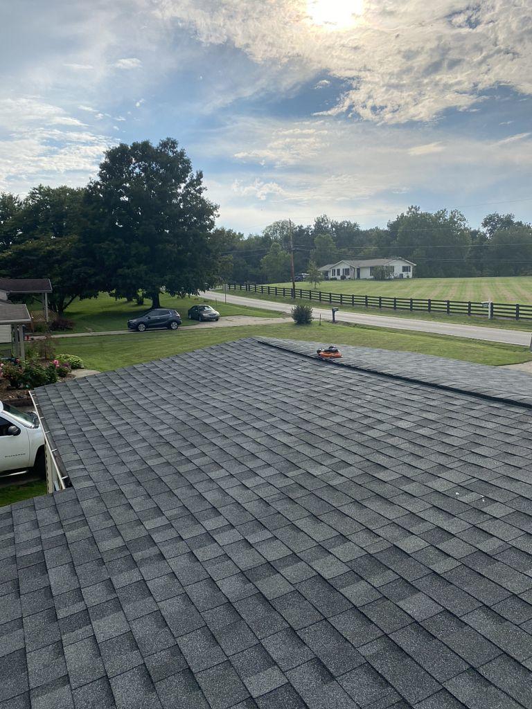 Roof Repair Burlington Kentucky Home Receives A New Roof New Iko Cambridge Shingles Installed In Charcoal Grey