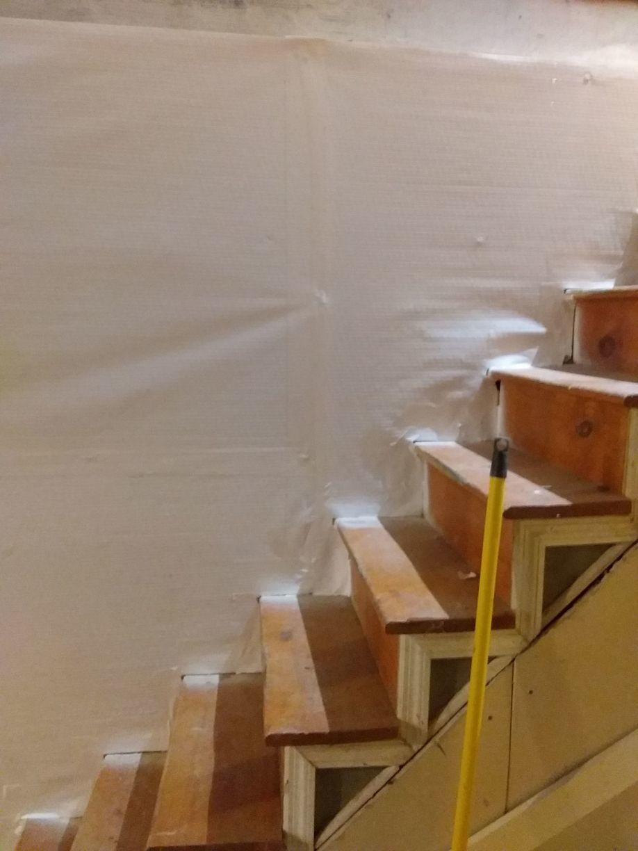Basement Waterproofing Waterproofing Job in Pequea, PA Waterproofed Stairs