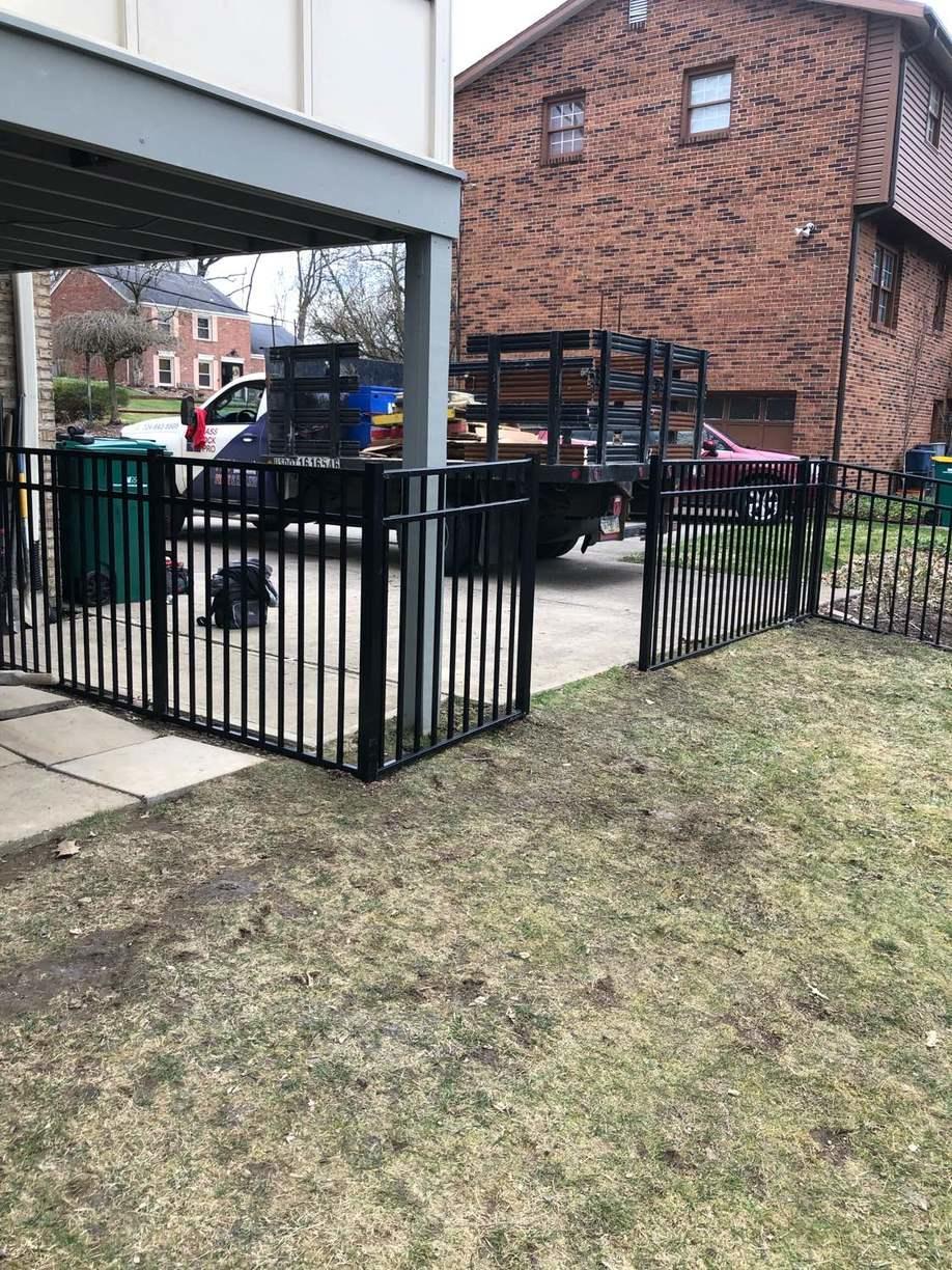 Residential Fencing Aluminum Pickets Installation in Pittsburgh, PA 4' Black High Commercial