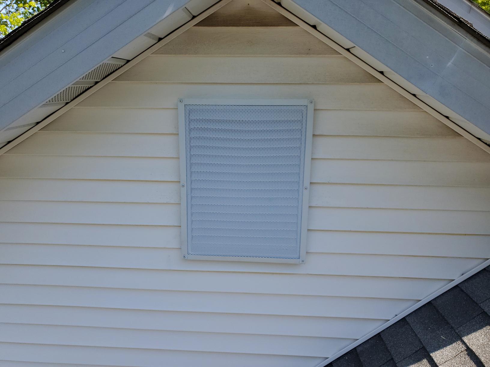 Wildlife Removal Dry Rotted Gable Vents Are Perfect for Raccoons