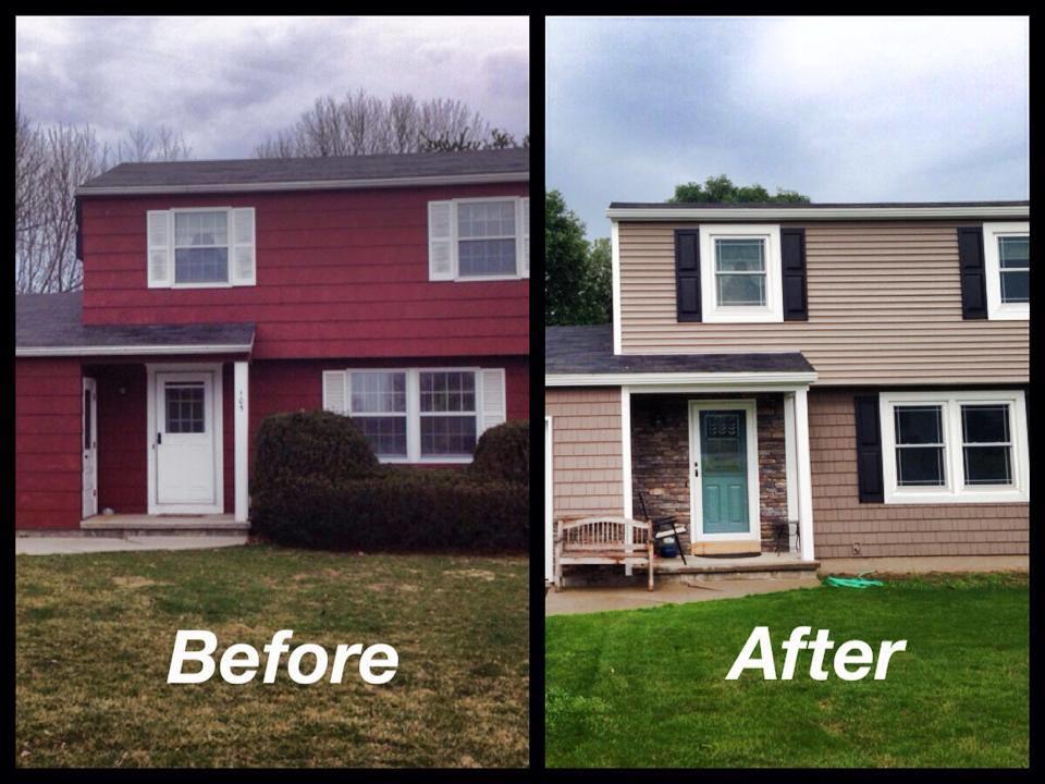 Vinyl Siding Siding Installed by Marshall Exteriors Before & After