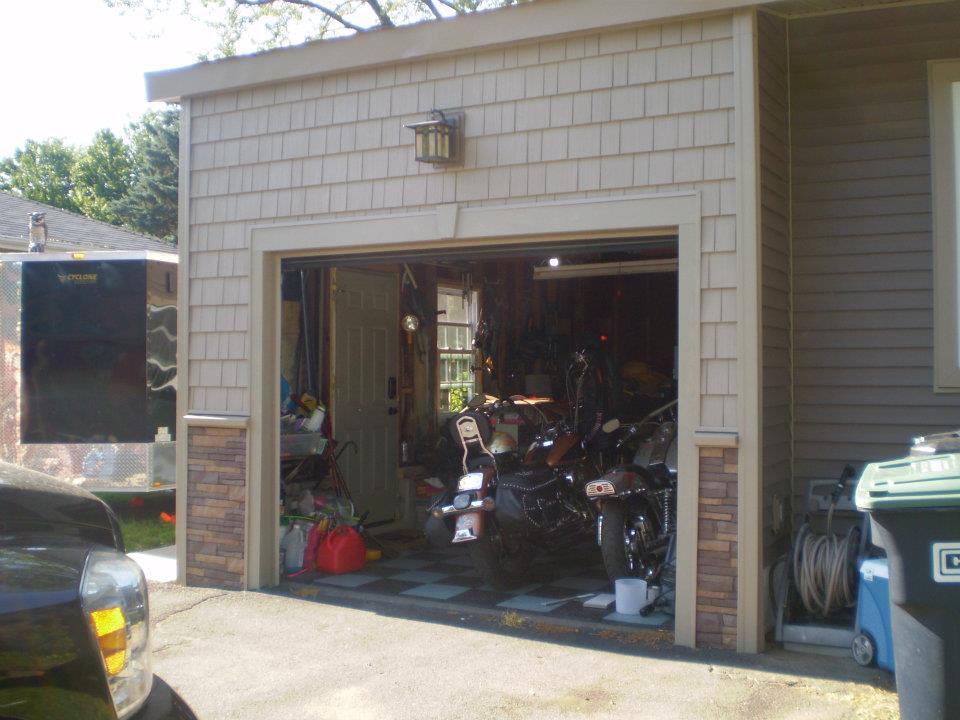 Vinyl Siding Siding Installed by Marshall Exteriors Finish Garage