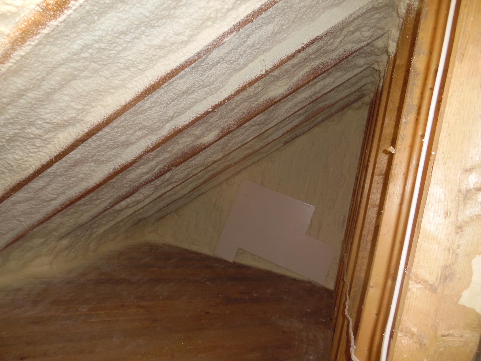 Spray Foam Insulation Attic Spray Foamed in Sturgeon Bay, WI Attic