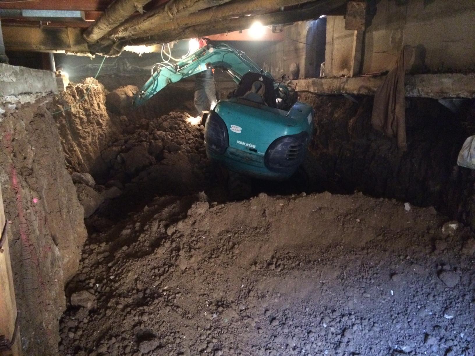 Digging Out Existing Basement Boston - Underpinning Foundation wall