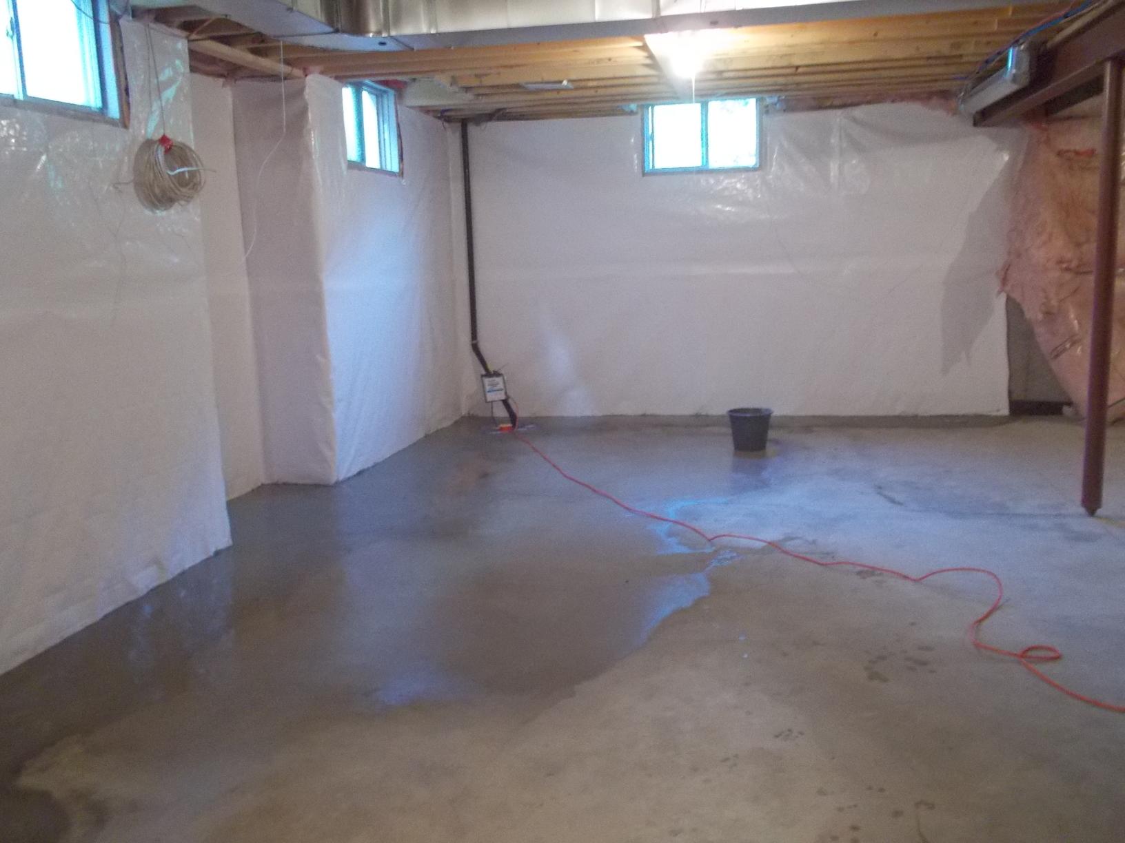 Basement Waterproofing Cleanspace And Drainage In Ancaster Ont Completed Basement