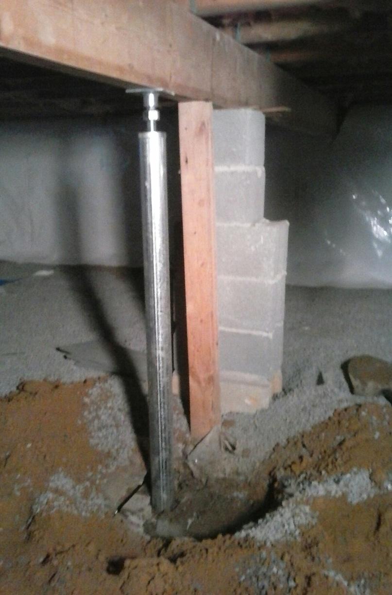 Foundation Repair CleanSpace and Smart Jacks Installed in Reading, PA Another view of the jacks