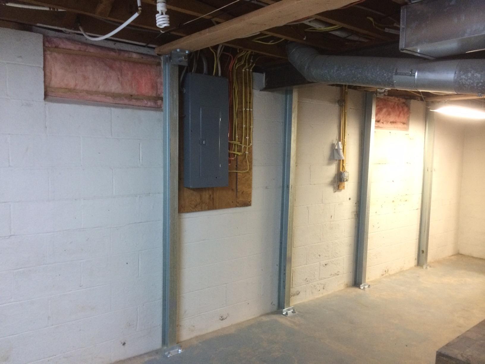 Foundation Repair Power Braces Installation in Montoursville, PA