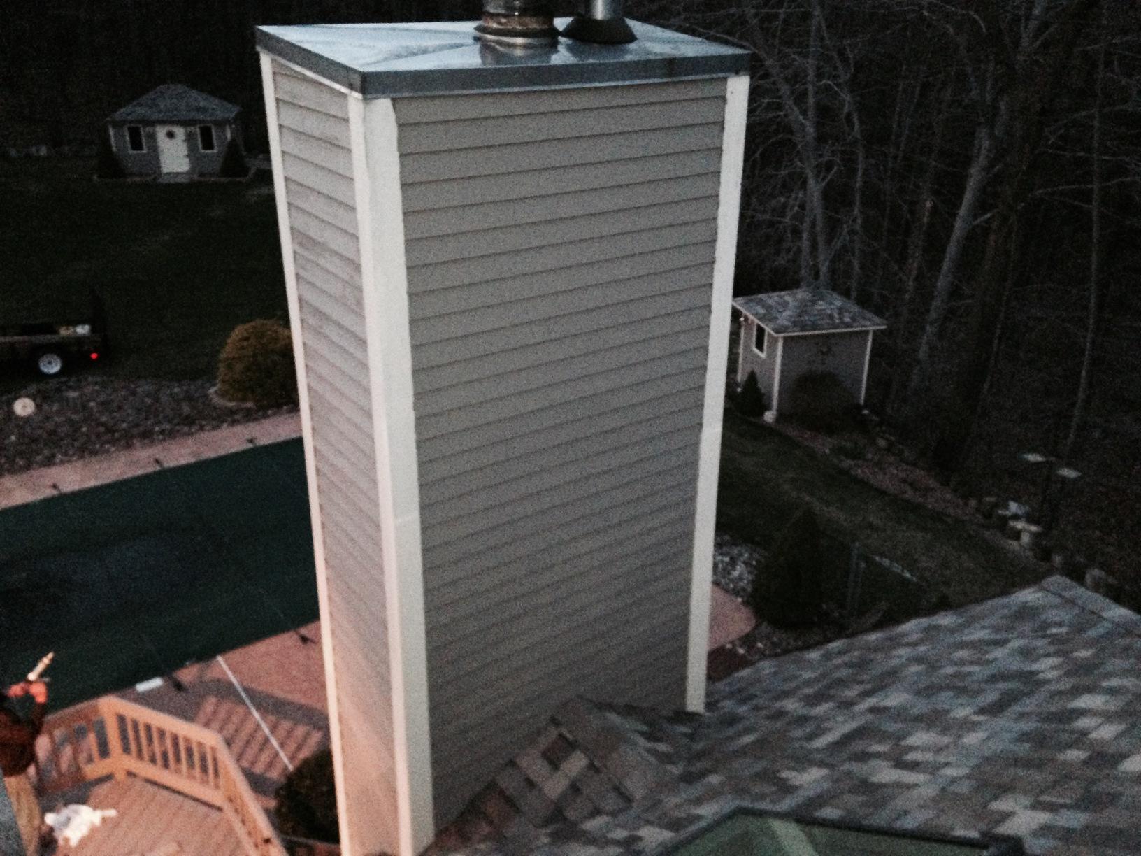 Roofing Project and Chimney Siding in Prospect, CT Finished Chimney