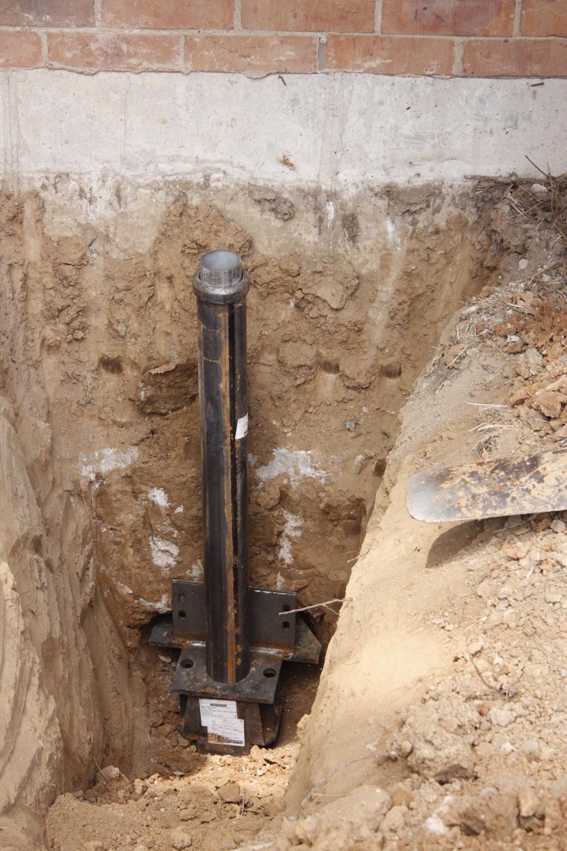 Foundation Repair Push Pier Install in Kirkwood, MO Hydraulics do