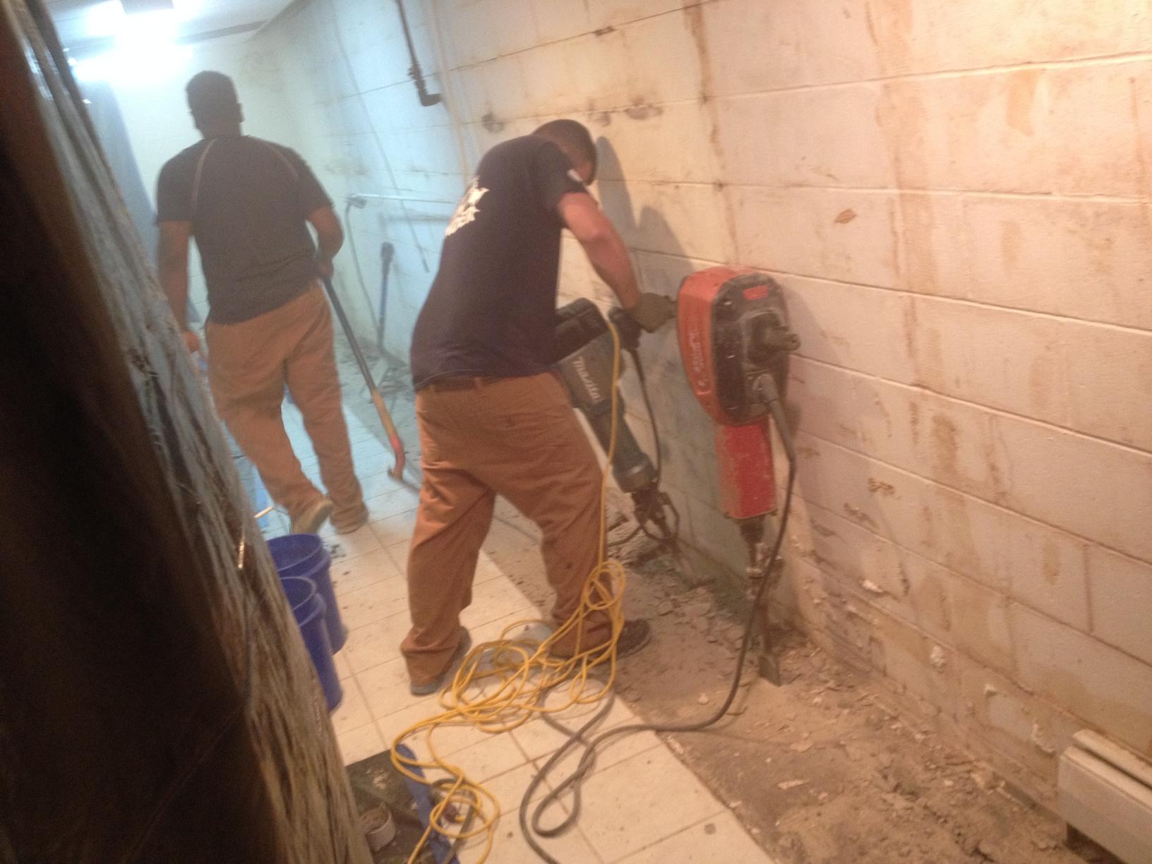 Basement Waterproofing Waterguard and Zen Wall Installation in