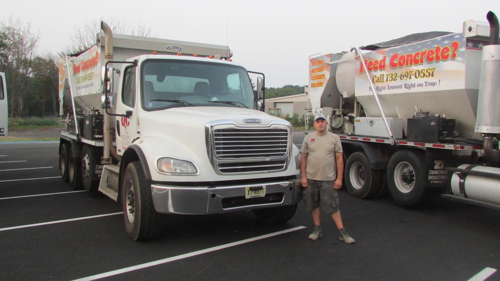Mobile Concrete Delivery Truck Drivers Truck Shot