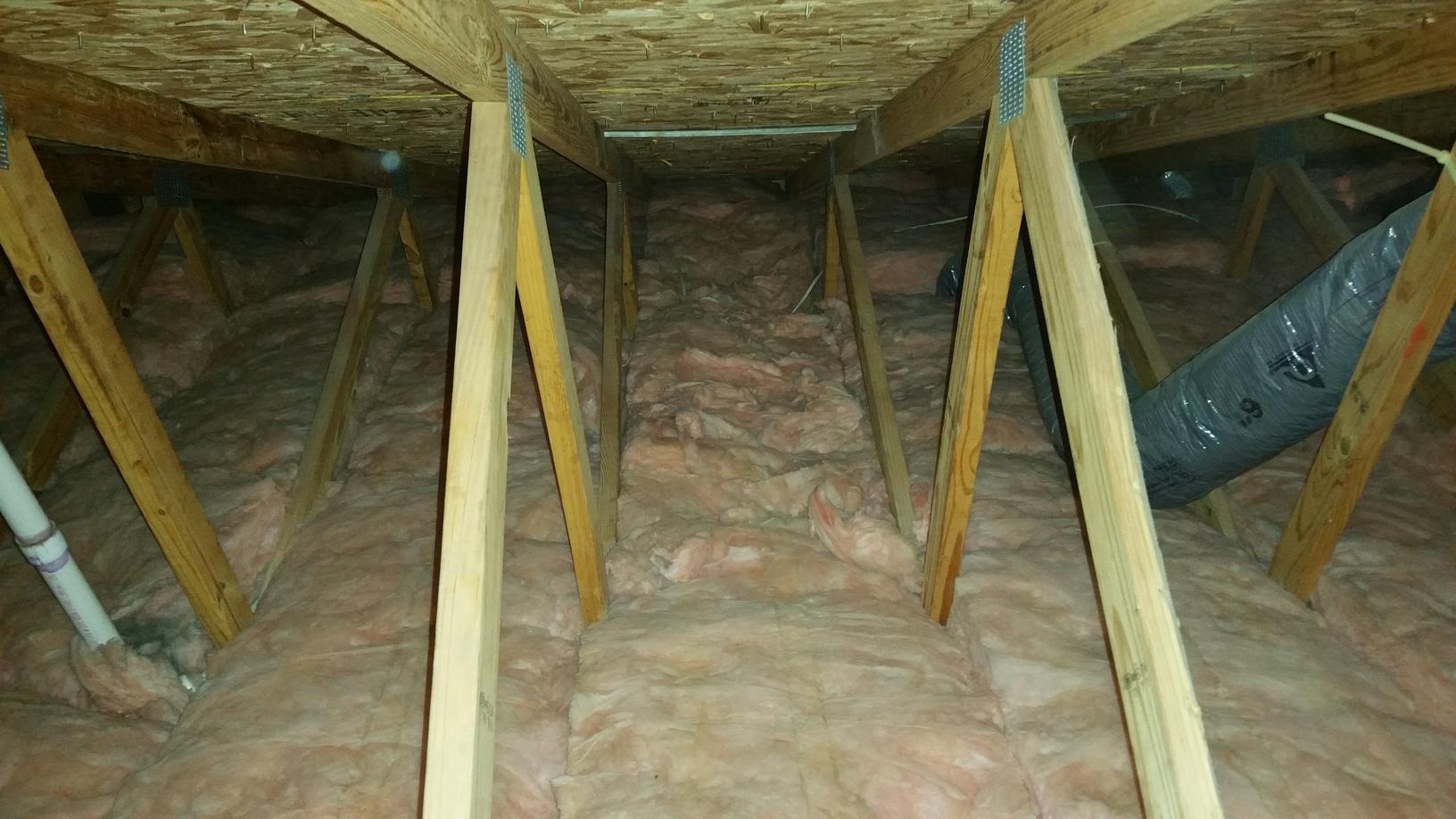 Home Insulation Services Insulating an Attic in Hockessin, DE. Old