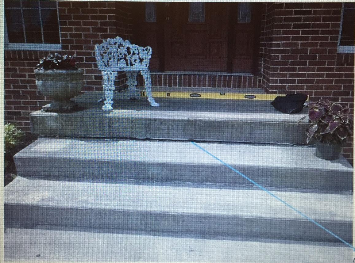 Concrete Lifting and Leveling Davidsonville Front Steps Lifted